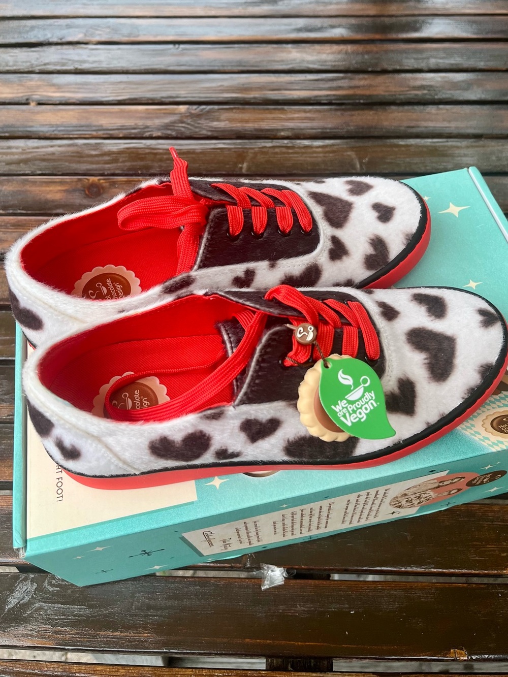 Brand new with tags in box Hot Chocolate design polka pup love sneakers - Picture 4 of 13